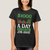 1000 A Day Keeps The Job Away BACKPRINT Forex Tシャツ (正面)