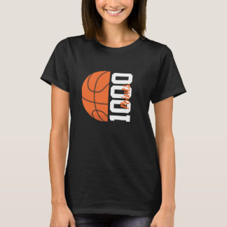 1000 Career Points Basketball Player Team Women's Tシャツ