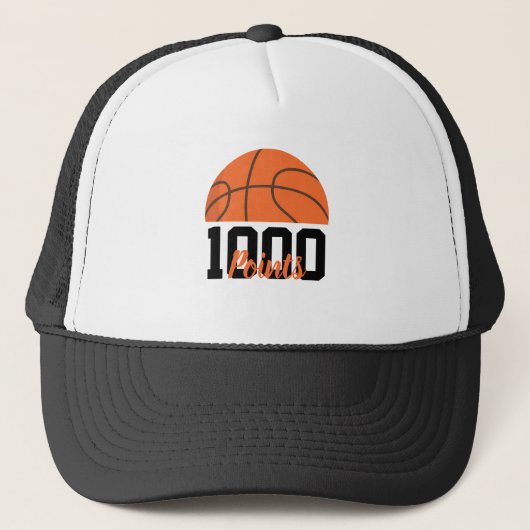1000 Career Points Scorer Basketball Player Team キャップ (正面)