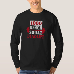1000 Lbクラブボディビル重量挙げボディービル Tシャツ