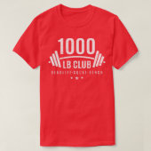 1000 lbボディービルダーのためのクラブ重量挙げギフト tシャツ (デザイン正面)