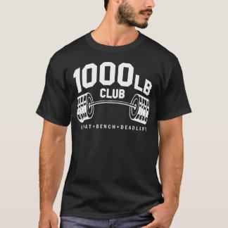 1000 Lbポンズクラブウェイトリフティングトレーニングフィットネス Tシャツ