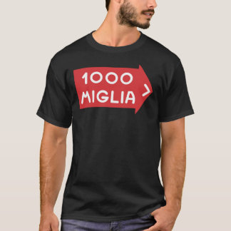 1000 MigliaレースロゴクラシックTシャツ Tシャツ