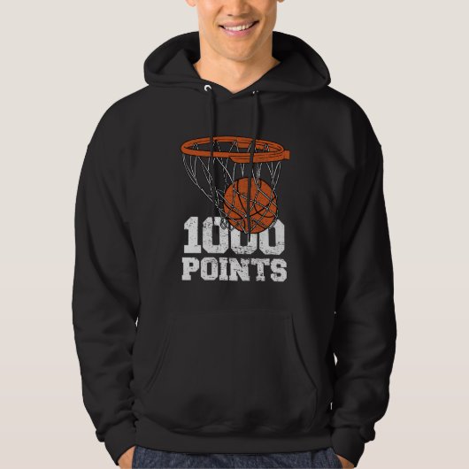 1000 Points Basketball Scorer High School Basketba パーカ (正面)