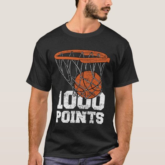 1000 Points Basketball Scorer High School Basketba Tシャツ (正面)