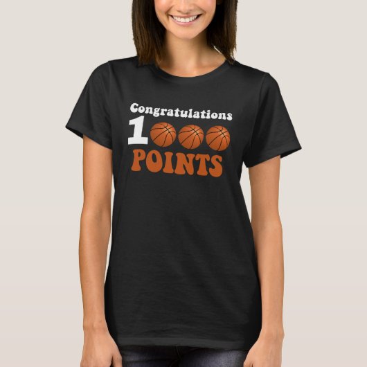 1000 Points Basketball Scorer High School Basketba Tシャツ (正面)