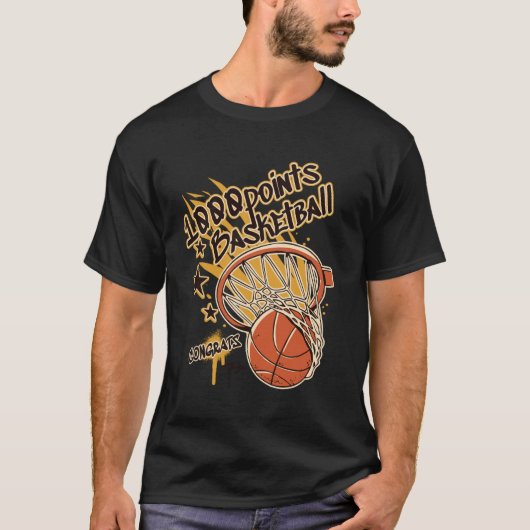 1000 Points Basketball Scorer High School Basketba Tシャツ (正面)