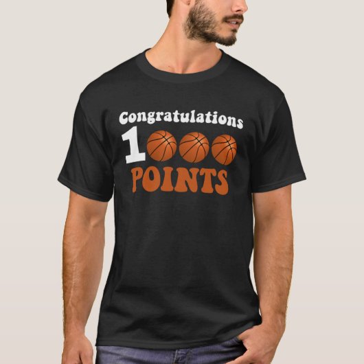 1000 Points Basketball Scorer High School Basketba Tシャツ (正面)