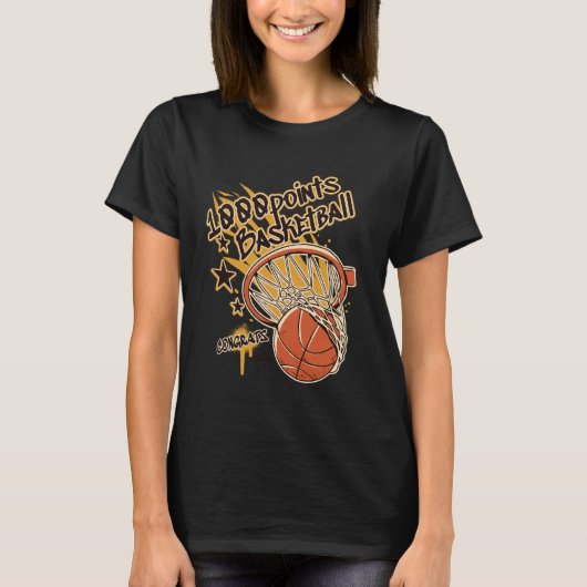 1000 Points Basketball Scorer High School Basketba Tシャツ (正面)