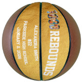 1000 Rebounds Career Milestone Player Team Gold  バスケットボール (縦)