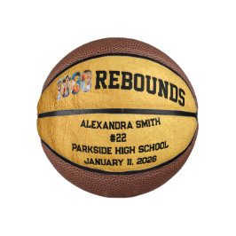 1000 Rebounds Career Milestone Player Team Golden ミニバスケットボール