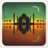 1001オリエンタルナイトリフレクション スクエアペーパーコースター (正面)