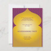 1001夜-引っ越し祝いパーティーのパーティの招待状 招待状 (裏面)