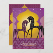 1001夜-引っ越し祝いパーティーのパーティの招待状 招待状 (正面/裏面)