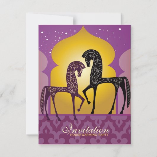 1001夜 - 新築祝いパーティー招待状 招待状 (正面)