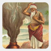 1001年アラビアの夜:漁師の歴史 スクエアシール (正面)