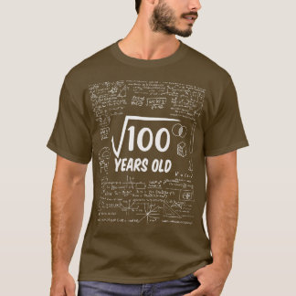 10010誕生日10年旧数学の平方根 Tシャツ