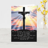 10015聖書の聖句イザヤ41:10キリスト十字架 カード (黄色い花)