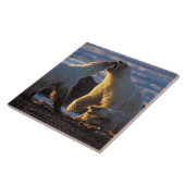 1002年に沿岸で子牛とホッキョクグマを播種 タイル (側面)