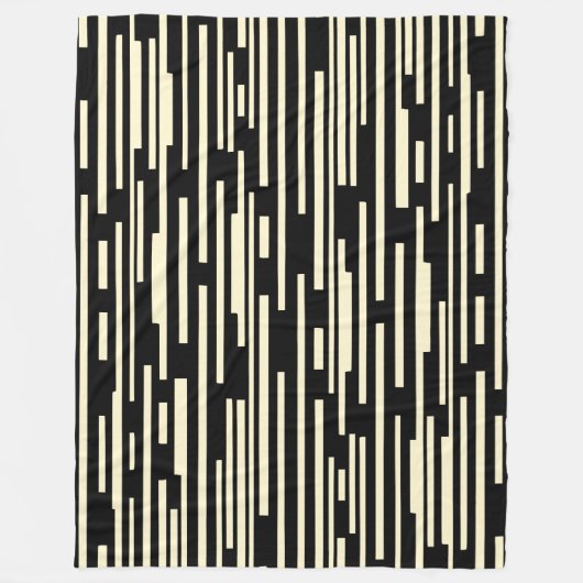 100216 – 黒とクリーム フリースブランケット (正面)