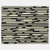 100216 – 黒とクリーム フリースブランケット (正面(横))