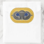 1004年10月504歩兵楕円形のステッカーで翼をジャンプ 長方形シール (バッグ)