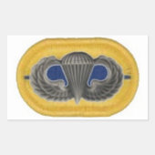 1004年10月504歩兵楕円形のステッカーで翼をジャンプ 長方形シール (正面)
