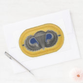 1004年10月504歩兵楕円形のステッカーで翼をジャンプ 長方形シール (封筒)