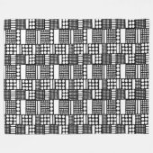 100416 – 白（黒） フリースブランケット (正面(横))