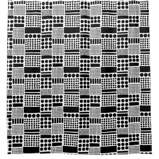 100416 – 黒（白） シャワーカーテン (正面)