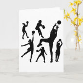 10097ネットボールシルエットベクトルはネットに当ったボールのPEを遊ばします カード (黄色い花)