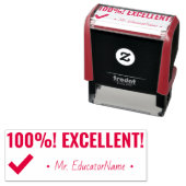 "100%!すばらしい!」 インストラクタースタンプ セルフインキングスタンプ (インサイチュ)