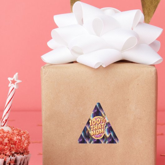 100%そのMom抽象芸術パターン 三角形シール