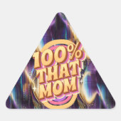 100%そのMom抽象芸術パターン 三角形シール (正面)
