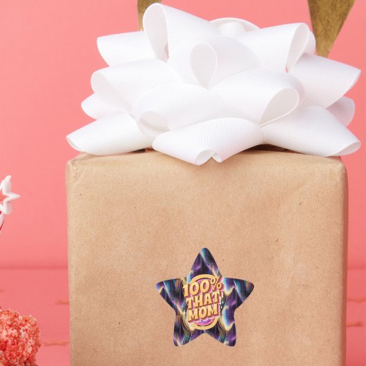 100%そのMom抽象芸術パターン 星シール