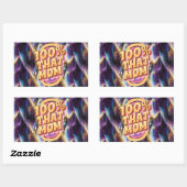 100%そのMom抽象芸術パターン 長方形シール (シート)