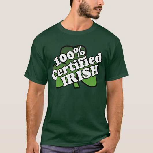 100%によって証明されるアイルランドの緑のTシャツ Tシャツ (正面)