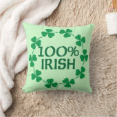 100%のアイルランドのシャムロック クッション (ブランケット)