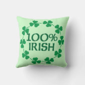 100%のアイルランドのシャムロック クッション (裏面)