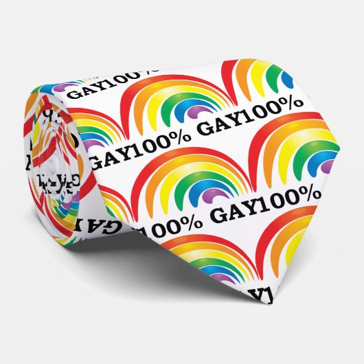 100%のゲイ ネクタイ (ロール)