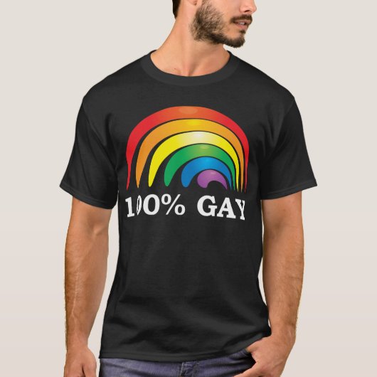 100%のゲイ Tシャツ (正面)