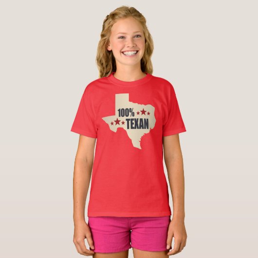 100%のテキサス人 Tシャツ (正面フル)