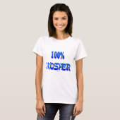 100%のユダヤのユダヤ人のギフト Tシャツ (正面フル)