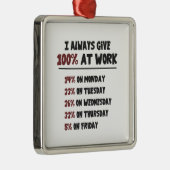 100%の作業 メタルオーナメント (右)