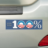 100%の大統領 バンパーステッカー (車上)