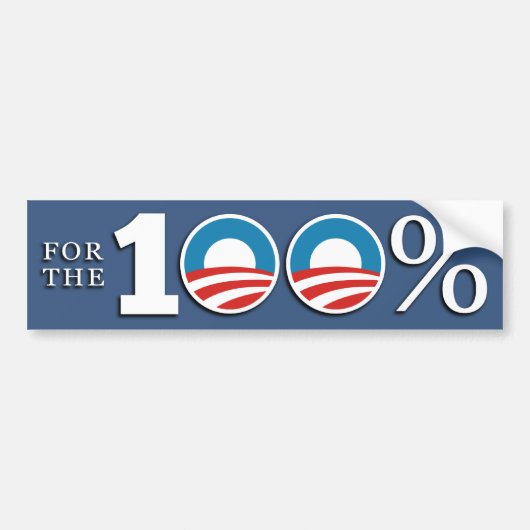 100%の大統領 バンパーステッカー (正面)