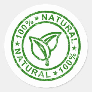 100%の天然産物の緑 ラウンドシール