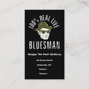 100%の実質の生きているBluesmanの名刺 名刺