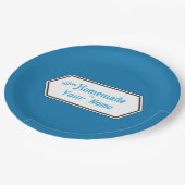 100%の手製の食糧ラベル ペーパープレート (アングル)