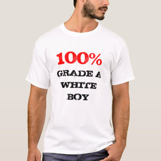 100%の等級白人の男の子 Tシャツ